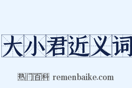 大小君近义词是什么意思的图片